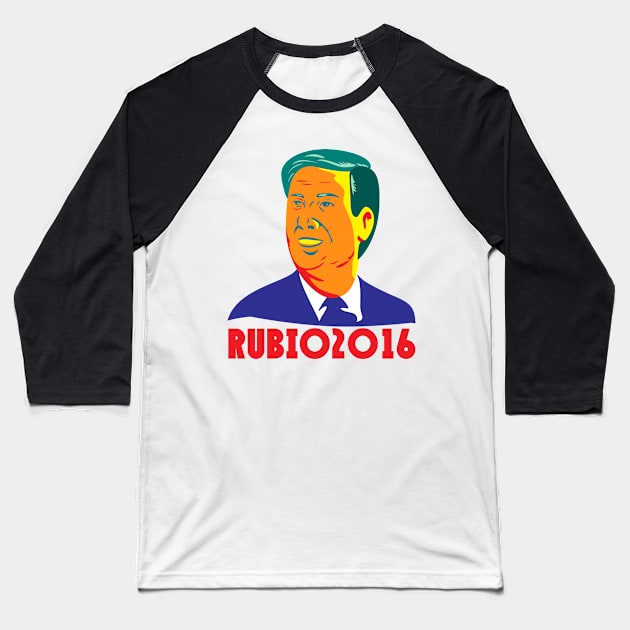 Marco Rubio President 2016 Republican Retro Baseball T-Shirt by retrovectors